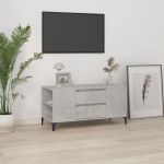 Comodă TV, gri beton, 102x44,5x50 cm, lemn prelucrat GartenMobel Dekor