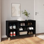 Pantofar, negru, 102x36x60 cm, lemn compozit GartenMobel Dekor