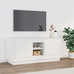 Comodă TV, alb, 102x35x45 cm, lemn prelucrat GartenMobel Dekor