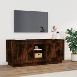 Comodă TV, stejar afumat, 102x35x45 cm, lemn prelucrat GartenMobel Dekor