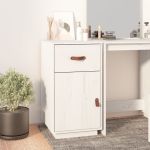 Dulap de birou, alb, 40x50x75 cm, lemn masiv de pin GartenMobel Dekor