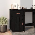 Dulap de birou, negru, 40x50x75 cm, lemn masiv de pin GartenMobel Dekor