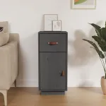 Servantă, gri, 34x40x75 cm, lemn masiv de pin GartenMobel Dekor