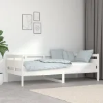 Pat de zi, 90x200 cm, alb, lemn masiv de pin GartenMobel Dekor