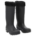 Cizme de ploaie cu șosete detașabile, negru, mărime 39, PVC GartenMobel Dekor