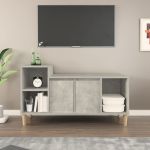 Comodă TV, gri beton, 100x35x55 cm, lemn prelucrat GartenMobel Dekor