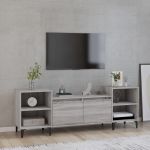 Comodă TV, gri sonoma, 160x35x55 cm, lemn prelucrat GartenMobel Dekor