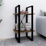 Bibliotecă cu 2 niveluri stejar maro 40x30x70 cm lemn compozit GartenMobel Dekor