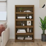 Bibliotecă, maro miere, 80x35x154 cm, lemn masiv de pin GartenMobel Dekor