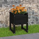 Jardinieră, Negru , 40x40x52,5 cm, lemn masiv de pin GartenMobel Dekor