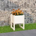 Jardinieră, alb, 40x40x52,5 cm, lemn masiv de pin GartenMobel Dekor