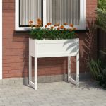 Jardinieră, alb, 78x40x81 cm, lemn masiv de pin GartenMobel Dekor