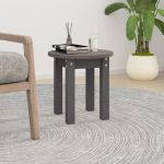 Măsuță de cafea, gri, Ø 35x35 cm, lemn masiv de pin GartenMobel Dekor