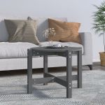 Măsuță de cafea, gri, Ø 62,5x45 cm, lemn masiv de pin GartenMobel Dekor