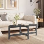Măsuță de cafea, gri, 118x63x45 cm, lemn masiv de pin GartenMobel Dekor