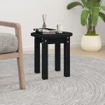 Măsuță de cafea, negru, Ø 35x35 cm, lemn masiv de pin GartenMobel Dekor