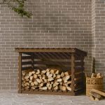 Rastel lemne de foc, maro miere, 108x73x79 cm, lemn masiv pin GartenMobel Dekor