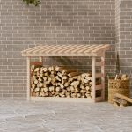 Rastel pentru lemne de foc, 108x64,5x78 cm, lemn masiv pin GartenMobel Dekor