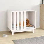 Casă pentru câini, alb, 70x50x62 cm, lemn masiv de pin GartenMobel Dekor