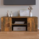 Comodă TV, stejar fumuriu, 100x35x40 cm, lemn prelucrat GartenMobel Dekor
