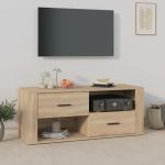 Comodă TV, stejar sonoma, 100x35x40 cm, lemn prelucrat GartenMobel Dekor
