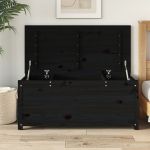 Cutie de depozitare, negru, 110x50x45,5 cm, lemn masiv de pin GartenMobel Dekor