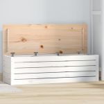 Cutie de depozitare, alb, 109x36,5x33 cm, lemn masiv de pin GartenMobel Dekor