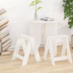 Scaune, 2 buc., alb, 40x40x45 cm, lemn masiv de pin GartenMobel Dekor