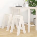 Scaune, 2 buc., alb, 40x40x60 cm, lemn masiv de pin GartenMobel Dekor