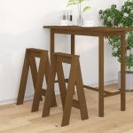 Scaune, 2 buc., maro miere, 40x40x75 cm, lemn masiv de pin GartenMobel Dekor