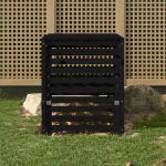 Compostor, negru, 82,5x82,5x99,5 cm, lemn masiv de pin GartenMobel Dekor