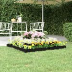 Jardinieră, negru, 110x110x27 cm, lemn masiv de pin GartenMobel Dekor