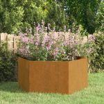 Jardinieră, ruginiu, 90x90x45 cm, oțel corten GartenMobel Dekor