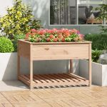 Jardinieră cu raft, 111,5x111,5x81 cm, lemn masiv de pin GartenMobel Dekor