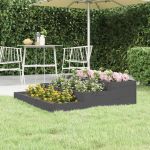 Jardinieră, gri, 107x107x27 cm, lemn masiv de pin GartenMobel Dekor