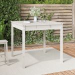 Măsuță de grădină, alb, 82,5x82,5x76 cm, lemn masiv de pin GartenMobel Dekor