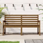 Bancă de grădină, maro miere, 159,5x48x91,5 cm, lemn masiv pin GartenMobel Dekor