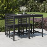 Masă de grădină, gri, 159,5x82,5x110 cm, lemn masiv de pin GartenMobel Dekor