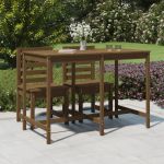 Masă de grădină, maro miere, 159,5x82,5x110 cm, lemn masiv pin GartenMobel Dekor