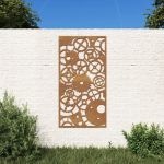 Decor perete grădină 105x55 cm design roți zimțare oțel Corten GartenMobel Dekor