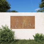 Decor perete de grădină 105x55 cm design orizont oțel Corten GartenMobel Dekor