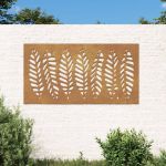 Decorație perete de grădină 105x55 cm design frunze oțel Corten GartenMobel Dekor