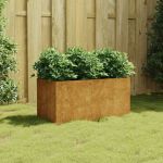 Jardinieră, 80x40x40 cm, oțel corten GartenMobel Dekor