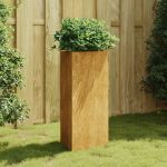 Jardinieră de grădină, 40x34,5x75 cm, oțel corten GartenMobel Dekor