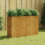 Strat înălțat de grădină, 120x40x80 cm, oțel corten GartenMobel Dekor