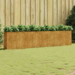 Strat înălțat de grădină, 360x40x80 cm, oțel corten GartenMobel Dekor
