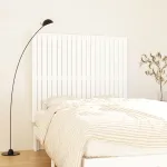 Tăblie de pat pentru perete, alb, 127,5x3x110 cm lemn masiv pin GartenMobel Dekor