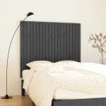 Tăblie de pat pentru perete, gri, 127,5x3x110 cm lemn masiv pin GartenMobel Dekor