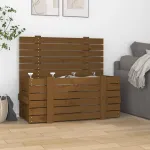 Cutie de depozitare, maro miere, 91x40,5x42 cm, lemn masiv pin GartenMobel Dekor