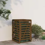 Depozitare pubelă gunoi, maro, 84x90x128,5 cm lemn masiv de pin GartenMobel Dekor